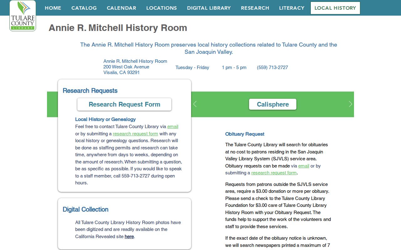 Porterville people search through Tulare County local history resources
